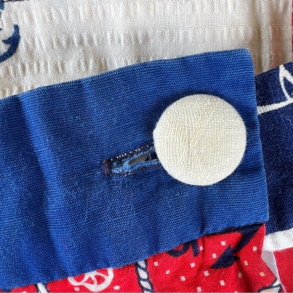 Vintage 50s 60s Patchwork Nautical High Waist Maxi Skirt Patriotic Sailing Med - Picture 6 of 15